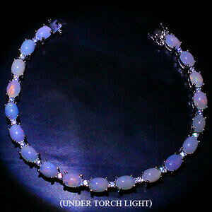 yzlbNX@X^[OVo[J{VIp[ejXuXbgC`sterling silver 925 genuine natural cabochon opal tennis bracelet 7 inches 2