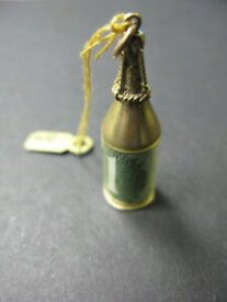 【送料無料】ネックレス　ゴールド9 ct gold charm bottle with genuine 1 note inside fully hallmarked 9ct