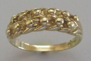 yzlbNX@CG[S[hL[p[OTCYsecondhand 9ct yellow gold two row keeper ring size n