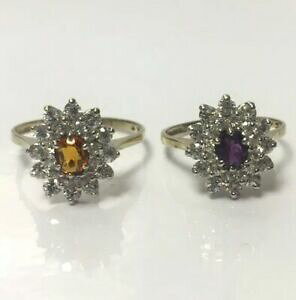 yzlbNX@Be[WS[hAWXgVgOmrTCYvintage 9ct gold amethystcitrine cz ring uk sizes mr hallmarked 1990 25g