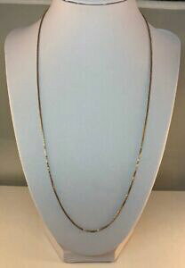 �y���������z�l�b�N���X�@�S�[���h�{�b�N�X�`�F�[��9ct gold box chain length 21 1mm wide 38gms second hand