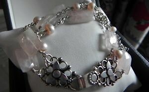 yzlbNX@gX^[OVo[[YNI[cuXbgluscious 30g sterling silver 925 stamped rose quartz pearl gemstone bracelet
