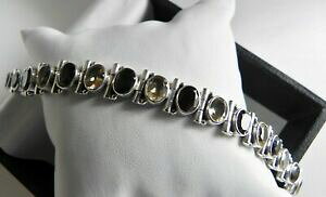 yzlbNX@gX^[OVo[X[L[NI[cVgqWuXbgglamorous 27g sterling silver 925 smokey quartz amp; citrine fully hinged bracelet