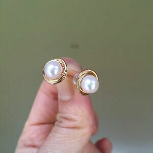 yzlbNX@10018k275mmfreshwaterzCgCAOaaa18k two colors gold 75mmfreshwater pearl 100 natural white earringstud aaa