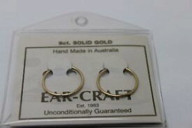 【送料無料】ネックレス　イエローゴールドスイングイヤリングエクスプレスlarge 9ct yellow gold sleepers hinged earrings plain 18mm *free express post