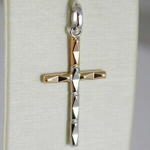 �y���������z�l�b�N���X�@cross pendant yellow gold pink750 18tubehollowed outglossy made in italy kcross pendant yellow gold pink 750 18k, tube, ho