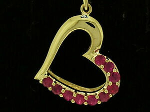 yzlbNX@\bhCG[S[hr[n[gy_gp018 beautiful genuine 9k solid yellow gold natural ruby love heart pendant