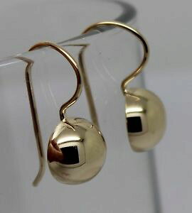 �y���������z�l�b�N���X�@�\���b�h�C�G���[�S�[���h�C�������Okaedesigns 9ct solid yellow gold 10mm half plain ball earrings