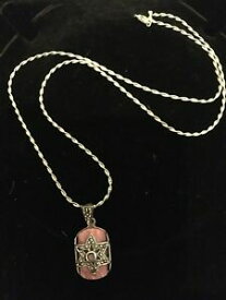 【送料無料】ネックレス　イエメンシルバーレディースピンクペンダントチェーンyemeni silver womens chain with pink pendant