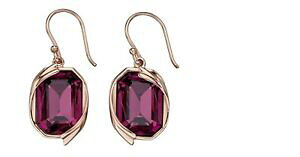 yzlbNX@X^[OVo[X^bhAWXg[YS[h{COsterling silver stud amethyst byswarovski rose gold ribbon detail earring e5688m