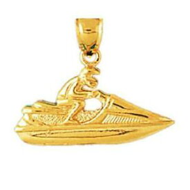 【送料無料】ネックレス　イエローゴールドジェットスキーボートペンダントアメリカ14k yellow gold jet ski boat pendant charm, made in usa