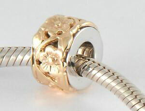 yzlbNX@\bhCG[zCgS[hg[r[Ygenuine 9ct solid yellow white gold twotone blossom bead charm