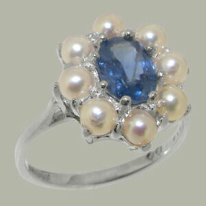 yzlbNX@\bhX^[OVo[Tt@CAtp[NX^Osolid 925 sterling silver natural sapphire amp; full pearl womens cluster ring