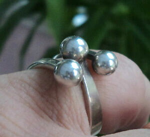 �y���������z�l�b�N���X�@�m���E�F�[�V���o�[�W�F�X�^�[�����O�A�i�v���X�f�U�C���m���E�F�[�T�C�Ynorwegian silver jester ring anna greta eker of plus design norway size m