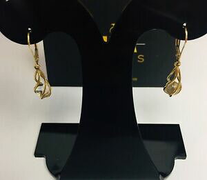 �y���������z�l�b�N���X�@9ct yellow gold white stone drop earrings9ct yellow gold white stone drop earrings