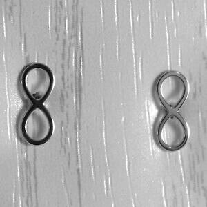 �y���������z�l�b�N���X�@�z���C�g�S�[���h�C�������O���[�u�V���{��white gold earrings 750 18k lobe, symbol infinite plate, length 1 cm