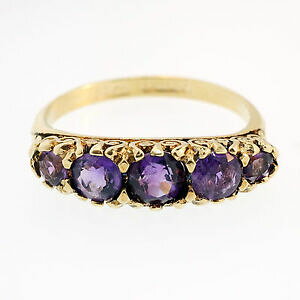 yzlbNX@CG[S[hAWXgOTCY9ct yellow gold amethyst eternity ring size p 55mm wide