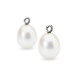 【送料無料】ネックレス　オリジナルシルバーホワイトパールドロップtrollbeads original authentic silver white pearl oval drops tagea00090