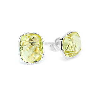 yzlbNX@kzCgS[hNbVJbggp[YX^bh{g14k white gold studs with cushion cut lemon topaz gemstones