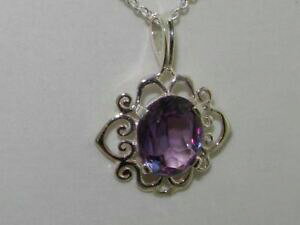 yzlbNX@\bhX^[OVo[×ANThCgy_gsolid sterling silver 10x8mm vibrant synthetic alexandrite pendant