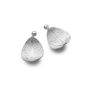 �y���������z�l�b�N���X�@�J�[�u���[�t�C�������O�h���b�v�h���b�vcurved leaf drop earrings sterling silver 925 hallmarked drops