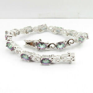 yzlbNX@~XeBbNgp[Y}`J[Jbg\bhVo[uXbgmystic topaz multi color cut natural gemstone solid silver 925 womens bracelet