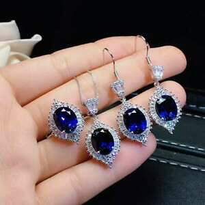 yzlbNX@Tt@CA925X^[Oy_gCAOZbgcertified natural sapphire 925 sterling silver pendant earrings ring set gifts
