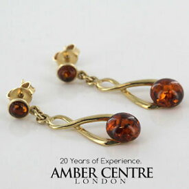 【送料無料】ネックレス　イタリアユニークドイツバルト9ctイアリングge0273 rrp200italian made unique german baltic amber 9ct gold drop earrings ge0273 rrp200