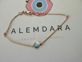 【送料無料】ネックレス　ブレスレットゴールドローズターコイズエナメルalemdara 750 18ct didem bracelet rose gold amp; turquoise enamel eye