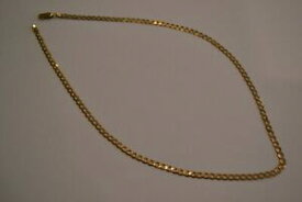 【送料無料】ネックレス　ゴールドフラットチェーン9ct gold flat curb chain 18 ladies gents boys girls