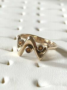 �y���������z�l�b�N���X�@�S�[���h�V�g���������Ounusual 9ct gold citrine ring