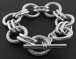 yzlbNX@X^[OVo[_uI[oEhTeo[Ao[g`F[uXbg925 sterling silver double oval round satin t bar albert watch chain bracelet