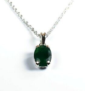 yzlbNX@925 `F[RrAGhX^[Oy_g925 sterling silver pendant with chain natural colombian oval emerald gemstone