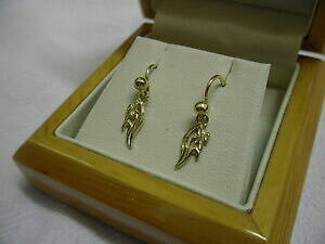 yzlbNX@EF[YbpXCZCOhbvcymru y metel 9ct welsh gold daffodil drop earrings