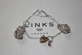 【送料無料】ネックレス　ロンドンスターリングシルバーリンクフラッタワウブレスレットgenuine links of london sterling silver amp; 18ct ygv flutter amp; wow 17 cm bracelet