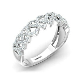 【送料無料】ネックレス　レディースホワイトゴールドクロスhallmarked ladies 9ct white gold criss cross cz gemstone jewelry engagement ring