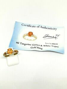 yzlbNX@CG[S[h^WFK[lbgzCggp[YOTCY9ct yellow gold tangerine garnet and white topaz ring size n full hallmarked
