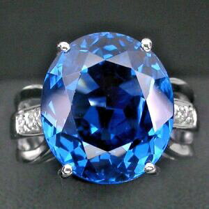 yzlbNX@XCXgp[Y12cts 925X^[OzCgS[hv[gTt@CAsz nswiss blue topaz 12cts 925 sterling silver ring white gold plate sapphires sz n