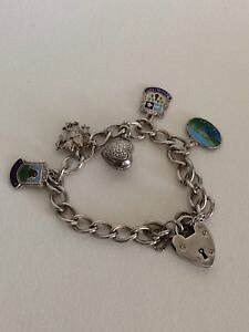 yzlbNX@QINCFZuXbggeorg jensen sterling silver charm bracelet with 5 charms