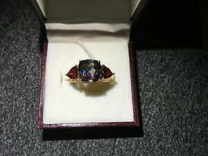 �y���������z�l�b�N���X�@ornate ladies 9ct yellow gold topaz and garnetsdress ring size n12 ornate ladies 9ct yellow gold topaz and garnets dress r