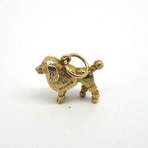�y���������z�l�b�N���X�@�v�[�h���y���_���g�C�G���[�S�[���h listingtoy poodle charm pendant 9ct yellow gold 17x12mm