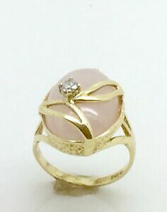 yzlbNX@S[h[YNI[cOTCY9ct gold rose quartz ring size l12