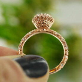 【送料無料】ネックレス　カットハローkローズゴールド145ct oval brilliant cut morganite halo engagement ring 14k rose gold over