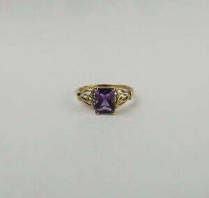 yzlbNX@CG[S[hAWXgOTCYAJ9ct yellow gold amethyst ring uk size p us 7