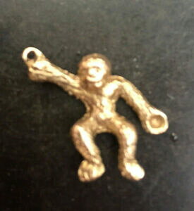 �y���������z�l�b�N���X�@�S�[���h�����L�[�S�����`���p���W�[�y���_���g9ct gold monkey gorilla chimp charm pendant hallmarked