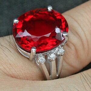 yzlbNX@Tt@CAX^[OVo[OTCYzCgS[hbhgp[Y14 ct red topaz with sapphires 925 sterling silver ring size n white gold pl