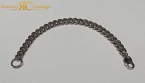 yzlbNX@9259×3X^[O33gmmN85C`mens flat curb link 85 inches bracelet in 925 sterling silver 33g 9 x 3mm
