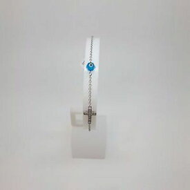 【送料無料】ネックレス　miran 110197 9kホワイトゴールドczクロ16185cm rrp235miran 110197 9k white gold evil eye bracelet cz cross 16amp;185 cm rrp 235