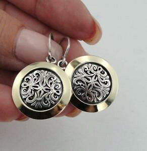 yzlbNX@hadarfUCi[9kCF[S[h925msCAOhadar designers 9k yellow gold 925 silver earrings round filigree handmade ms