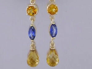 yzlbNX@CG[S[hVgTt@CAhbvCOe060 genuine 9ct yellow gold natural citrine amp; sapphire drop earrings